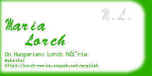 maria lorch business card